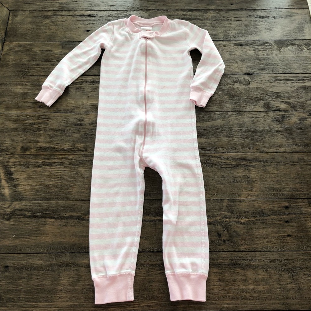 Hanna Andersson 90 US 3 Girls 100% Organic Cotton Full Zip Up Pajamas Sleepwear